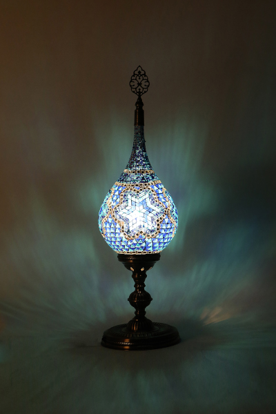 Big Drawn Glass Mosaic Table Lamp